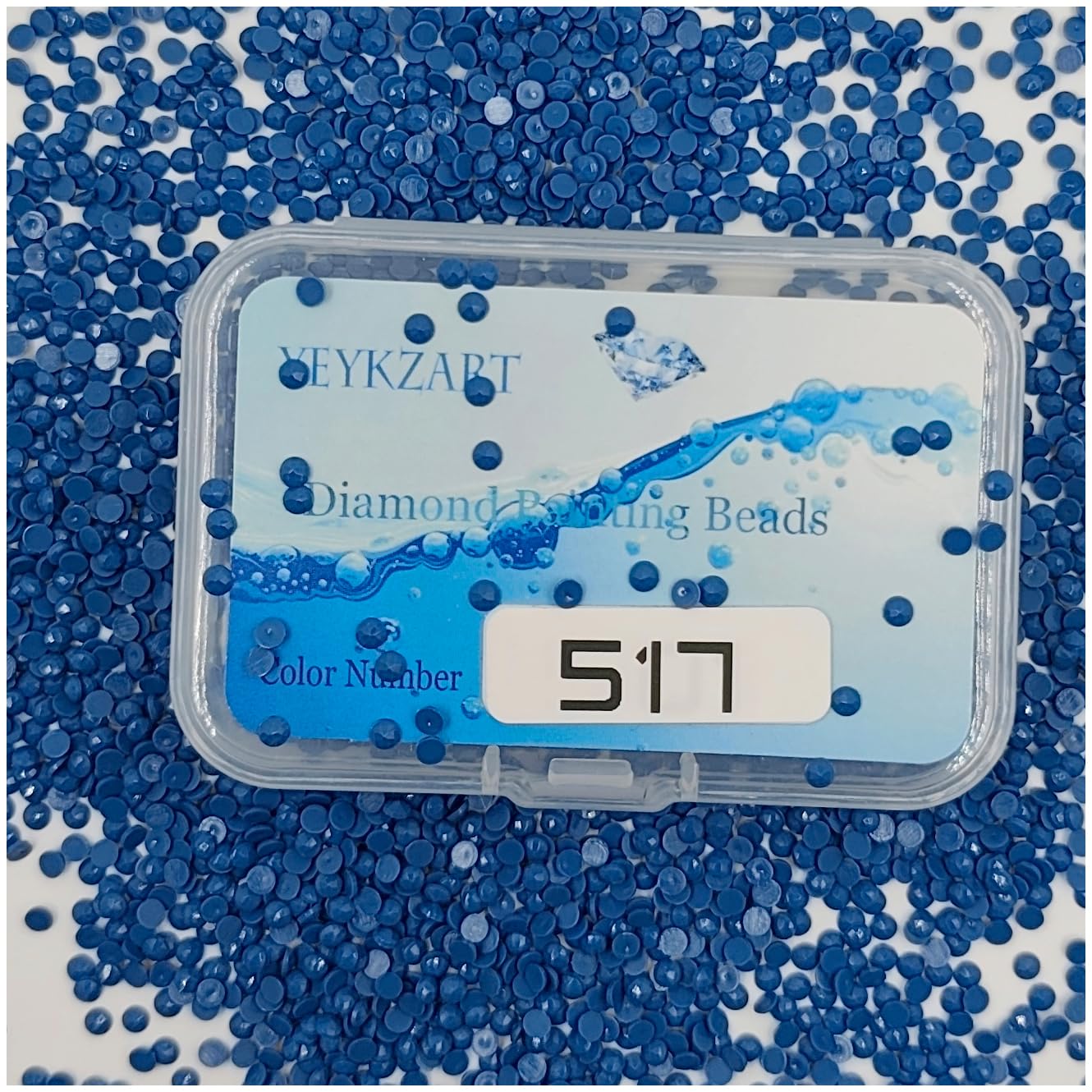 YEYKZART 517 Diamond Painting Replacement Round Diamonds Beads Rhinestones Accessories for Diamond Art Missing Color 3500 PCS — image 1
