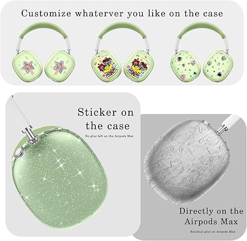 Miniatura 5 de Aiaabq Funda para AirPods Max, funda antiarañazos, funda para orejeras, cubierta para auriculares o diadema para AirPods Max. TPU suave y silicona