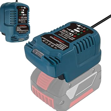 Schnellladeger t Ersatz f r Bosch Professional 18V System GBA 18V Ladestation mit LED-Anzeige Kompatibel mit Bosch GBA 18V Akku BAT607 BAT614 BAT607G