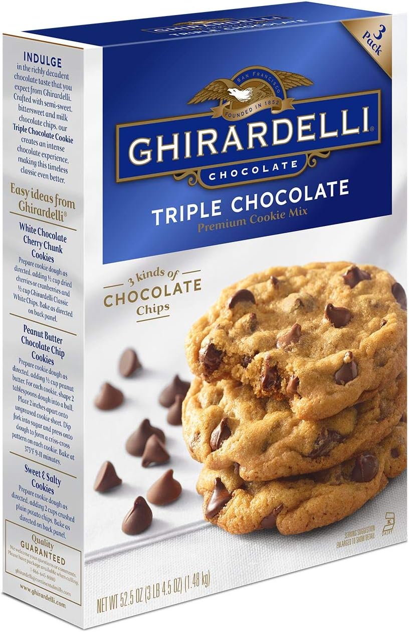 Triple Chocolate Chip Cookie Mix (17.5 Ounce, 3 Pack)