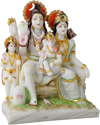 Miniatura 2 de G Looks Ídolos de polvo de mármol Shiv Parivar, estatuas para decoración del hogar