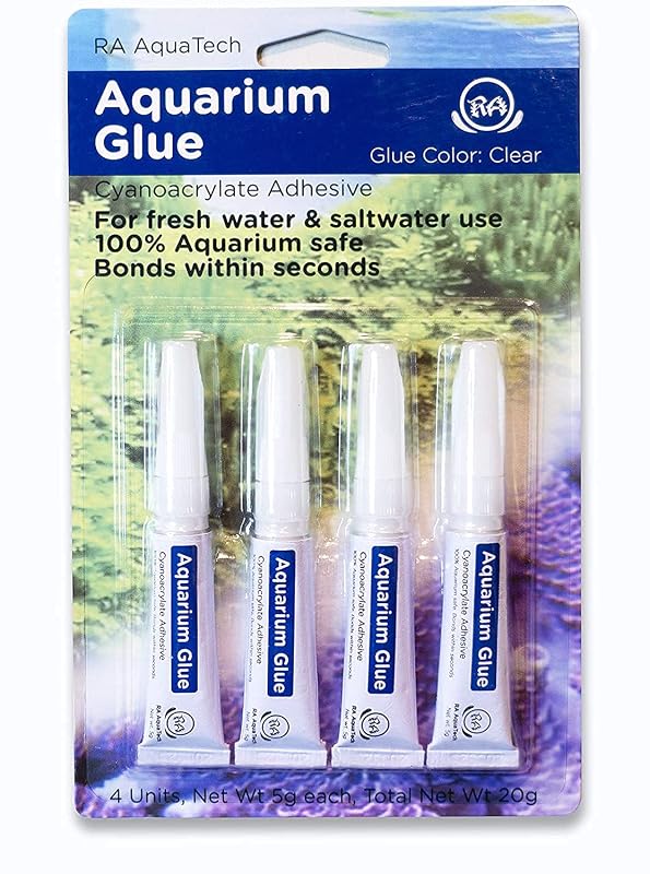 Cola Transparente em Gel de Cianoacrilato para Aquário RA AquaTech – Pacote com 4