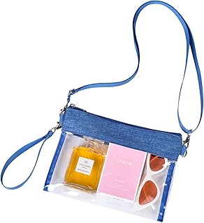 Clear Crossbody Purse Bag Stadium Approved Clear Tote Bag for Work Concert Sports