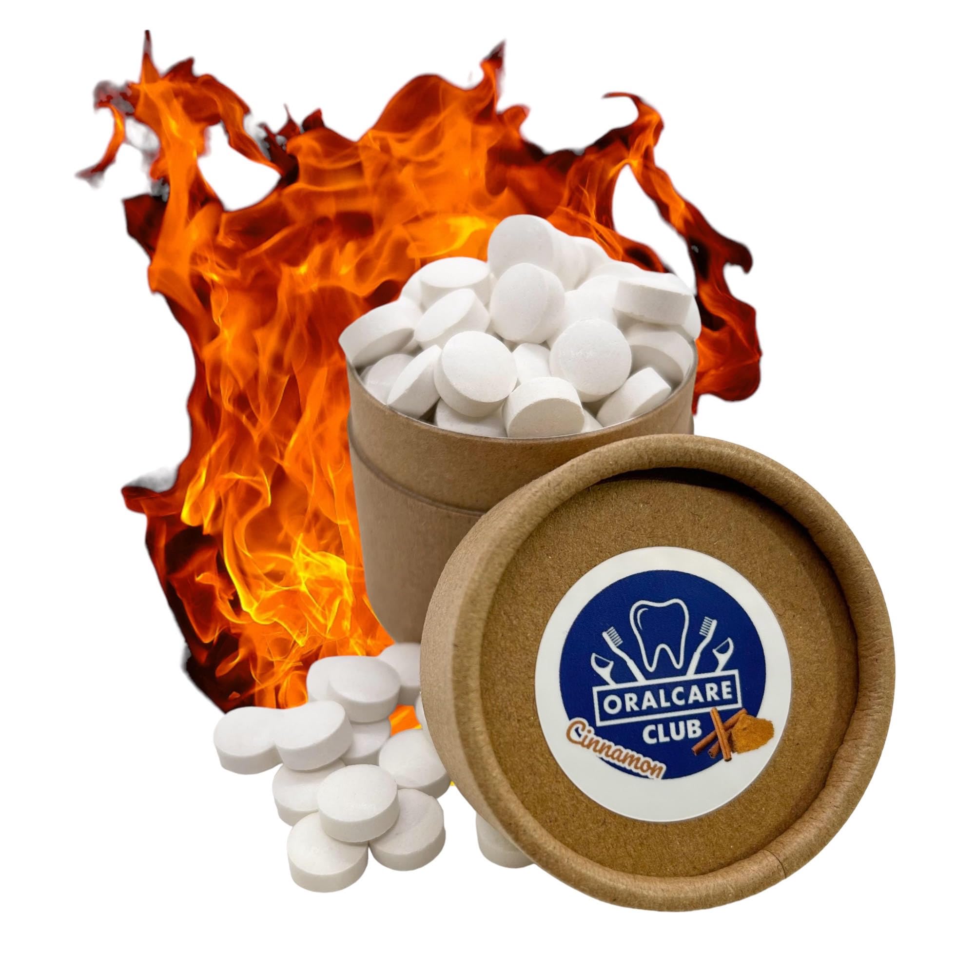 120 Toothpaste Tablets in Biodegradable Packaging for Adults and Children, No Artificial sugars, Fluoride Free, SLS Free, Naturally Whitening, Nano Hydroxyapatite, Made in The USA (Cinnamon)