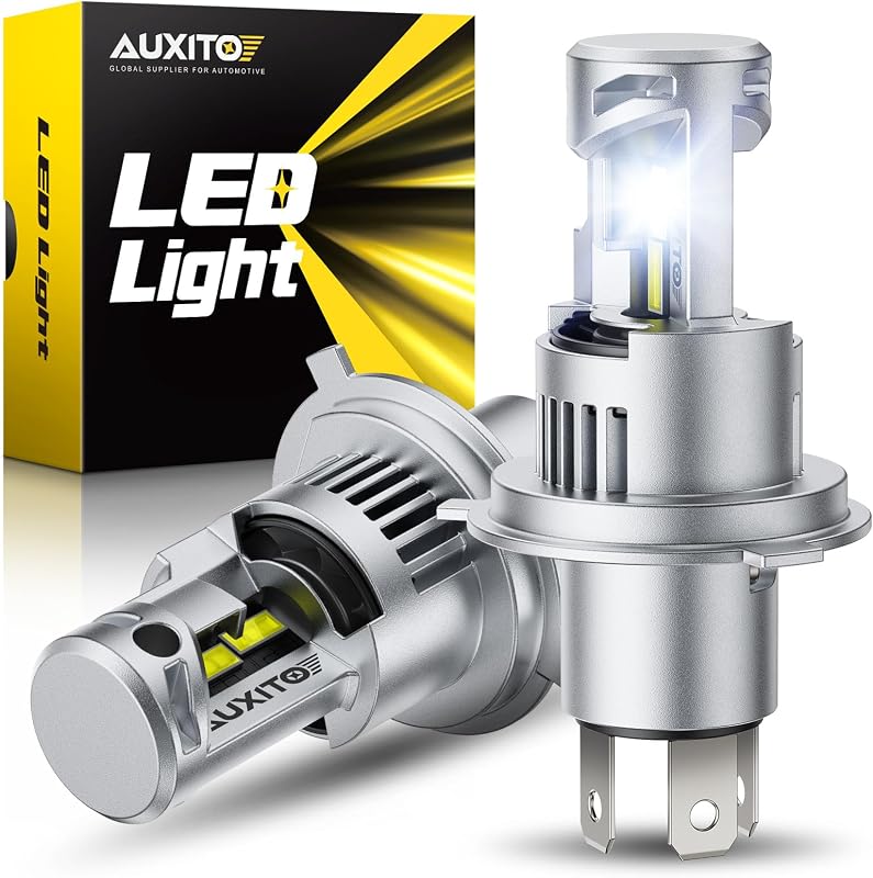 Lâmpadas LED H4 9003 AUXITO 6500K Branco Frio – Kit com 2 unidades
