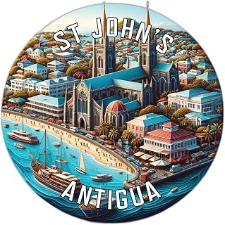 St John s Antigua Mementos Souvenir Vinyl Decal Sticker 2-Inch
