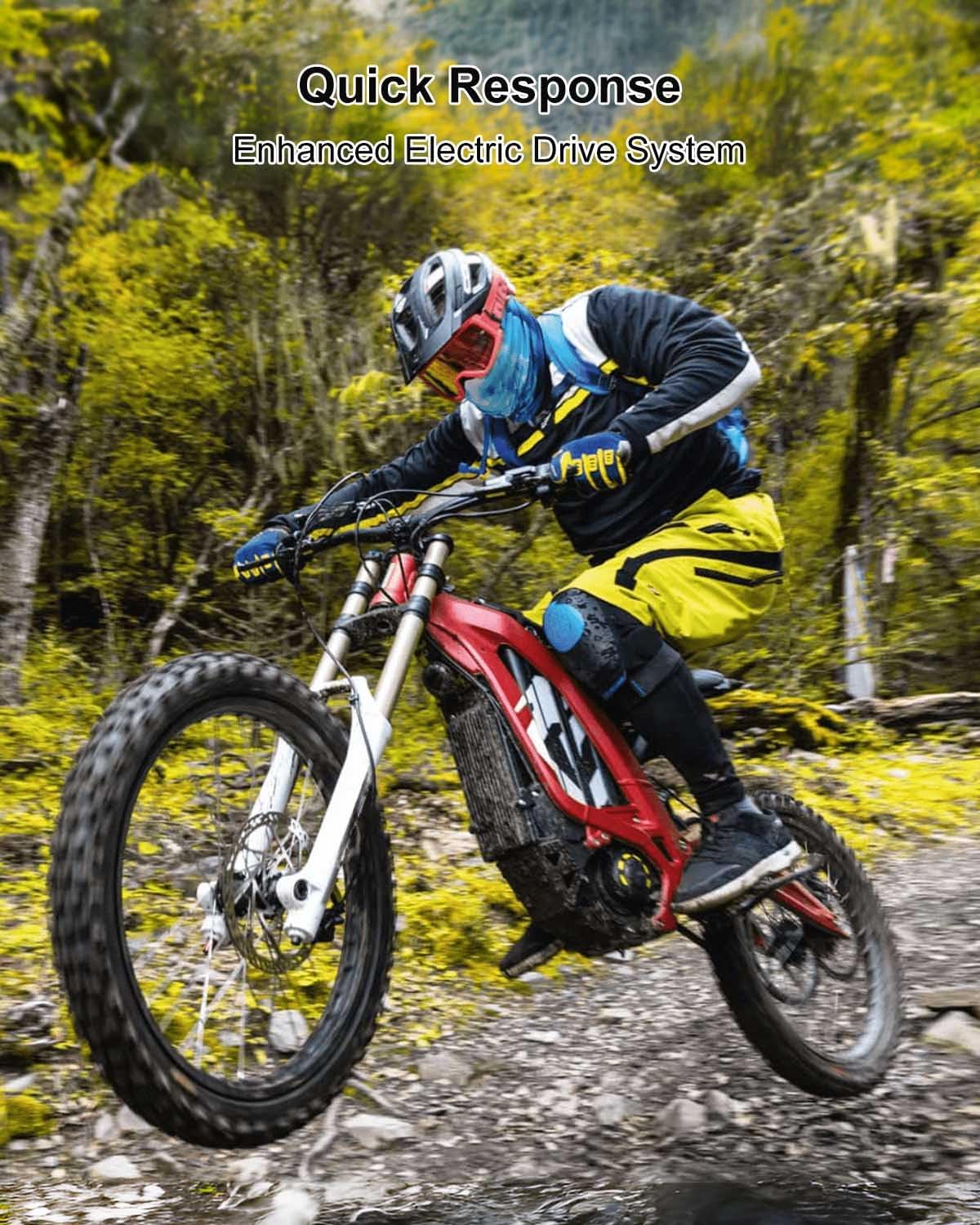 Dirt Bike Electric Throttle Fit for SurRon S/X Electric Dirt Bike, Throttle Tube Electric Throttle with Rubber Handlebar Grips