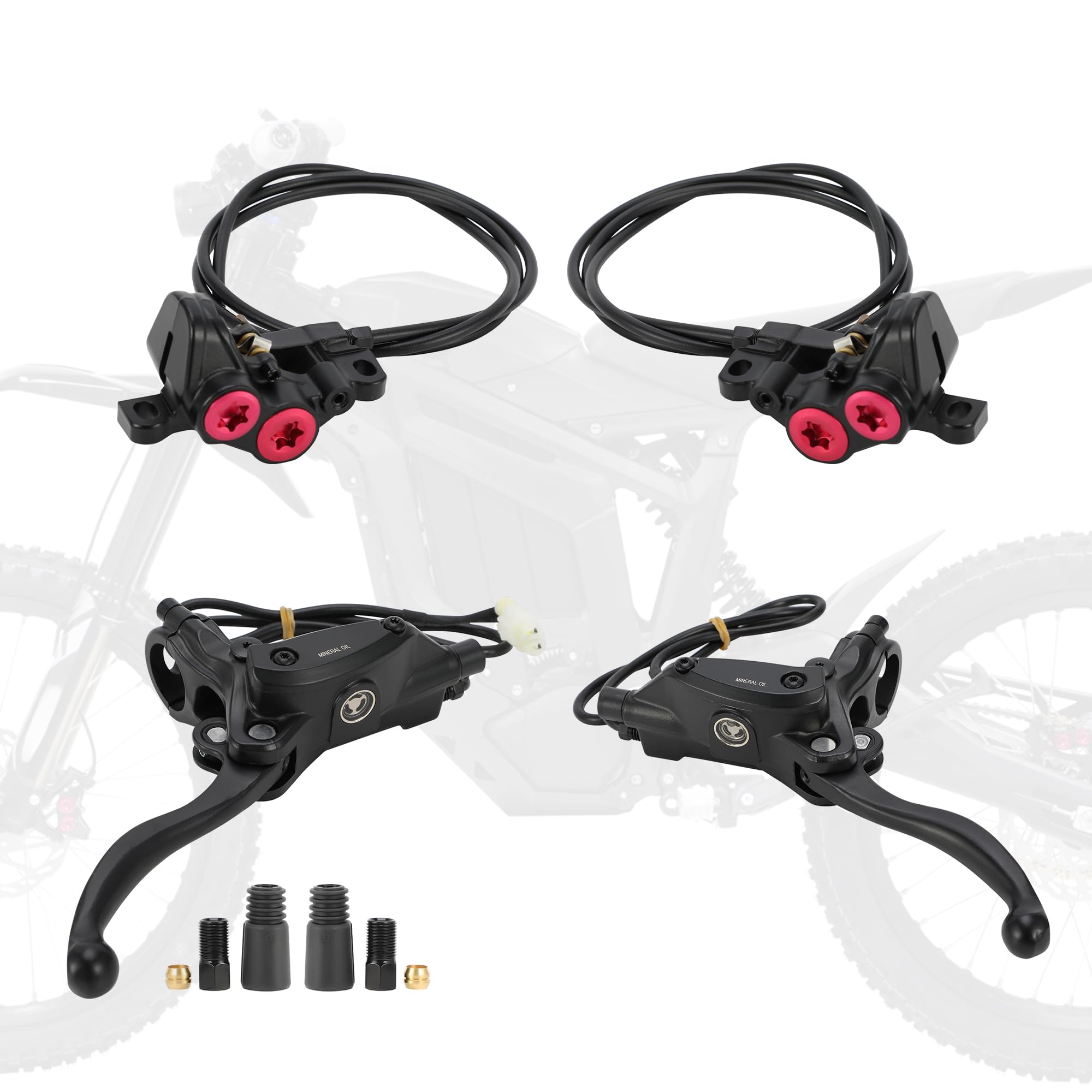 Photo 1 of Silutrcn Front and Rear Brake Kit for Electric Dirt Bike,Caliper with Brake Pads for E Dirt Bike Surron Light Bee/Talaria X3/Talaria Sting MX3 and R MX4/E Ride Pro SS 2.0 3.0/79Bike Falcon M/X260/X160