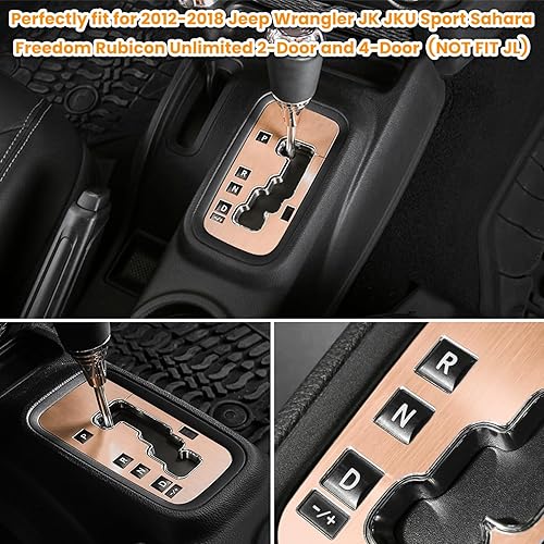 Vista 58 de Cubierta interior, engranaje marco de terminación de aluminio, accesorios para Jeep Wrangler 2011 2012 2013 2014 2015 2016 2017 E-cowlboy, Rojo