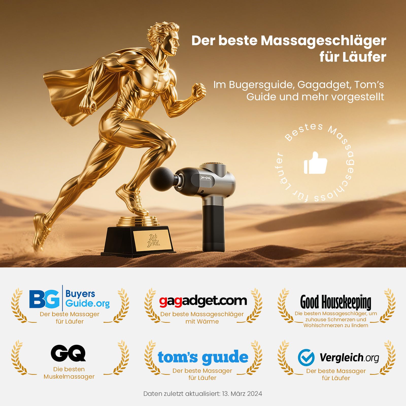 Bob and Brad C2 Massagepistole, Tiefe Gewebemassagepistole, Muskel-Massagegerät mit 5 Geschwindigkeiten und 5 Köpfen für Zuhause Büro Workout Erholung Schmerzlinderung, Tolles Geschenk, Schwarz