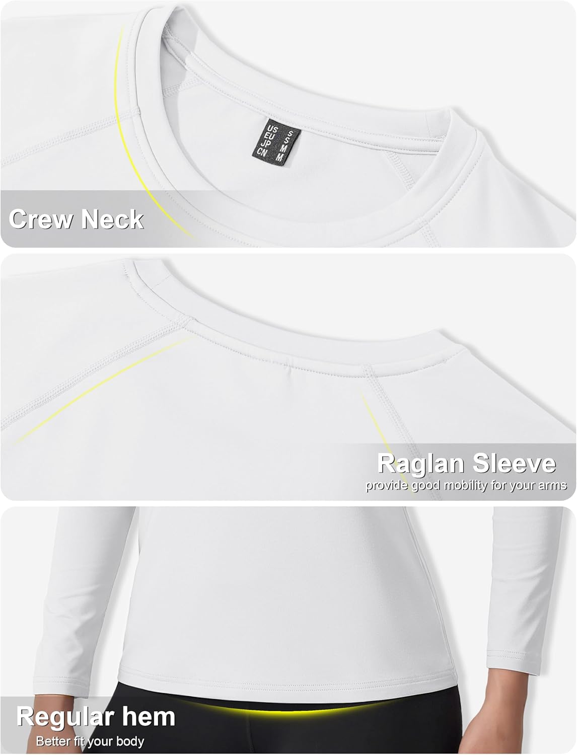 TACVASEN Women's Thermal Shirts Lightweight Fleece Lined Long Sleeve Shirt Moisture Wicking Tops for Workout Gym Yoga