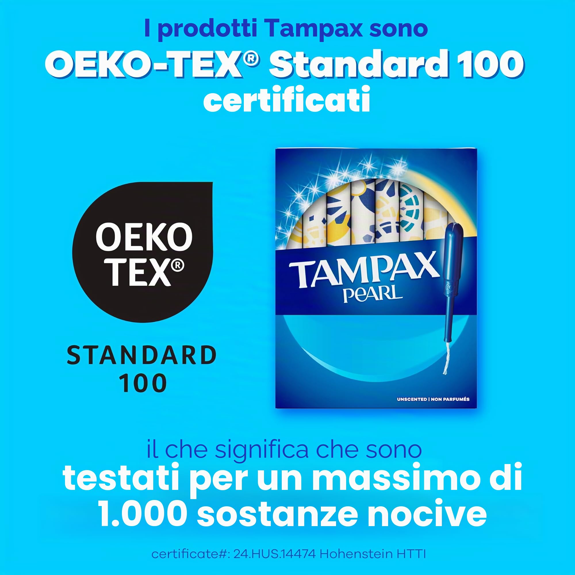 Tampax Pearl - Tamponi in plastica, confezione multipla leggera, regolare/super assorbente, senza profumo, 50 pezzi