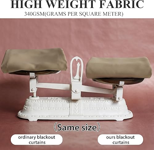 Miniatura 46 de RYB HOME Juego de 2 paneles de cortinas opacas grises de 63 pulgadas de largo, cortinas sólidas resistentes para oscurecer la habitación