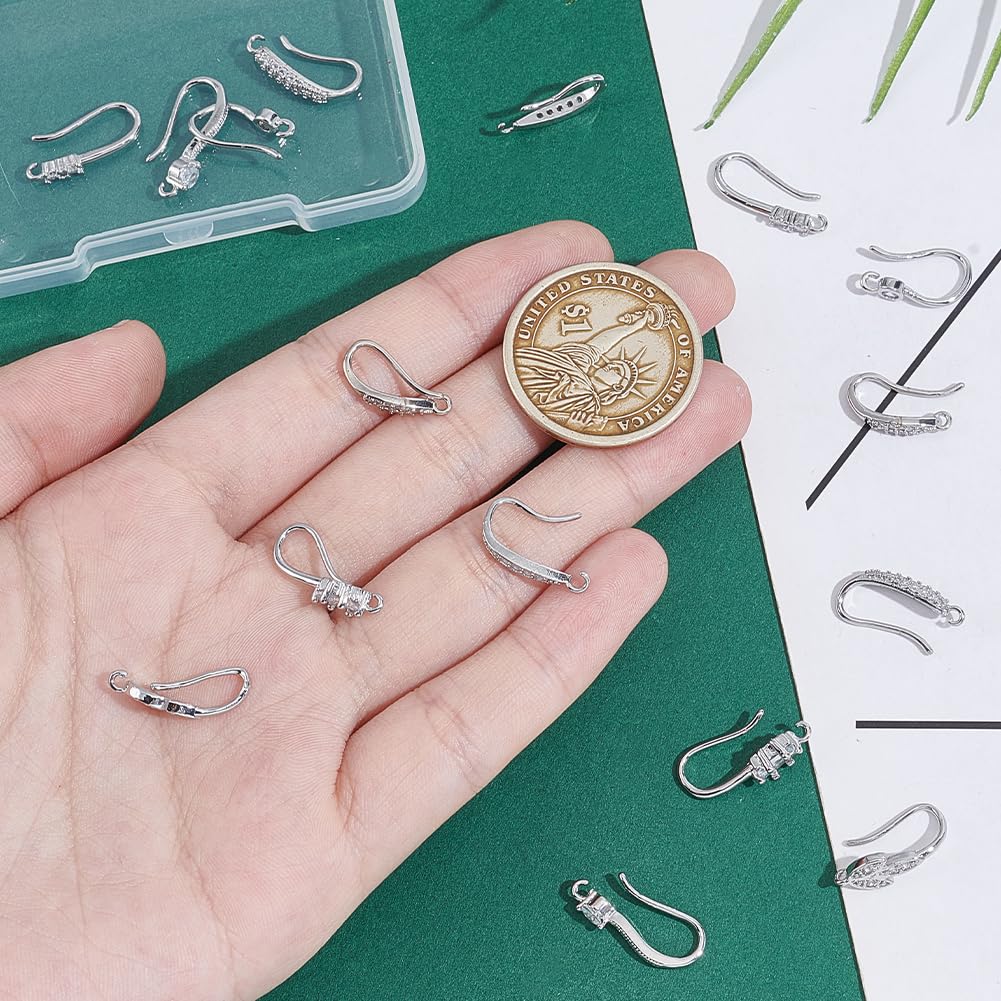 UNICRAFTALE 50 pz di Veri Ganci per Orecchini Placcati Oro 18K Fili per Orecchie A Forma