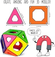 Vista 4 de Discovery Kids - Juego de bloques de construcción magnéticos (51 piezas)