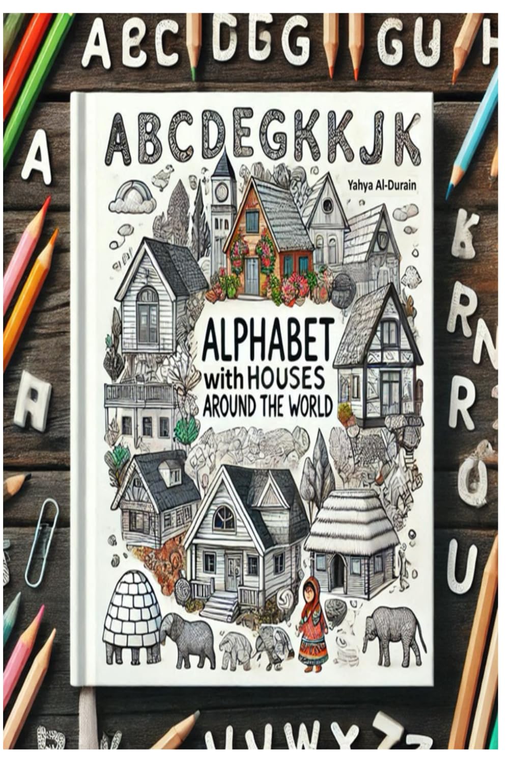 The alphabet letters with HOUSE around the world