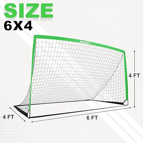 Miniatura 7 de BOHEN 11x5.5 FT9x5 FT6x4 FT Portable Metal Soccer Goal for Backyard with Carry Bag - Fun for Outdoor Indoor Training Games for Kids and Adult, Easy