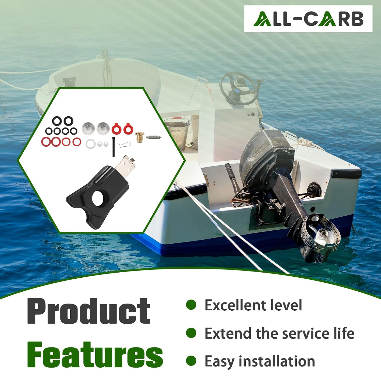 ALL-CARB 2 X Carburetor Carb Repair Kits Replacement for Johnson Evinrude V4 85 90 100 115 125 140hp 439076