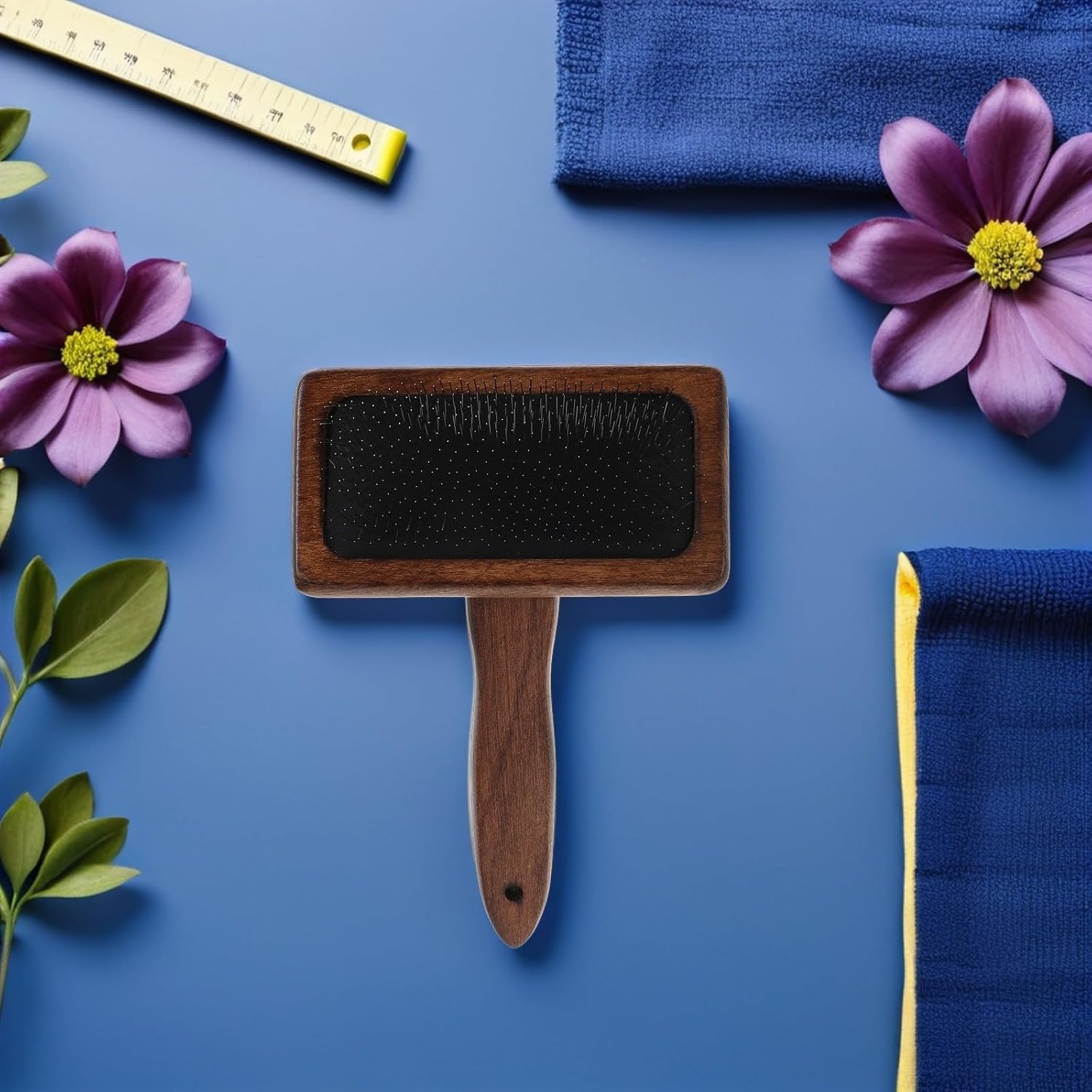 Wooden Hand Carders Needle Felting Brush for Wool Fiber Alignment