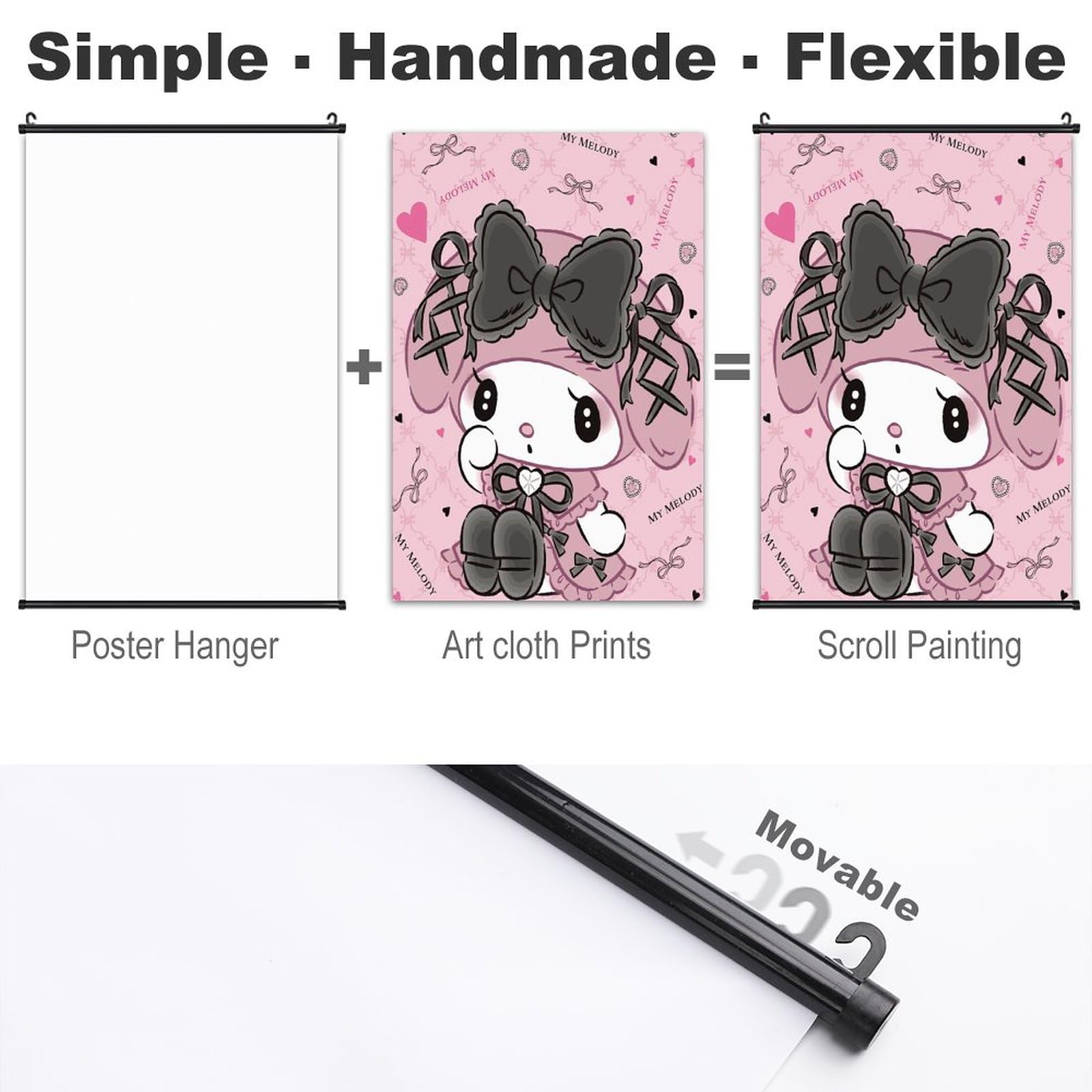 Amazon.co.jp: クロミ ちゃん マイメロディ壁掛け画 壁掛けポスター 壁