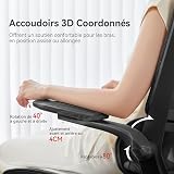 SIHOO M59AS Ergonomic Office Chair, Desk Chair with 3D Coordinated Flip-up Armrests, Computer Chair with Dual Back Design and Adaptive Dynamic Lumbar Support(Black) - 3