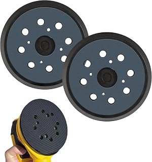 5" 8 Hole Hook and Loop Sander Replacement Backing Pad for Ridgid R2600 and R2601, Craftsman 315.112170, Ryobi RS290, Milwaukee 6021-21 Random Orbit Sander - 4 Screw Holes - MIYUANGKJ 2 Pack