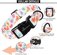 Vista 159 de Aring Pet Collar de algodón, ligero y ajustable, con hebilla de liberación rápida para perros pequeños, medianos y grandes, para cachorros, XS