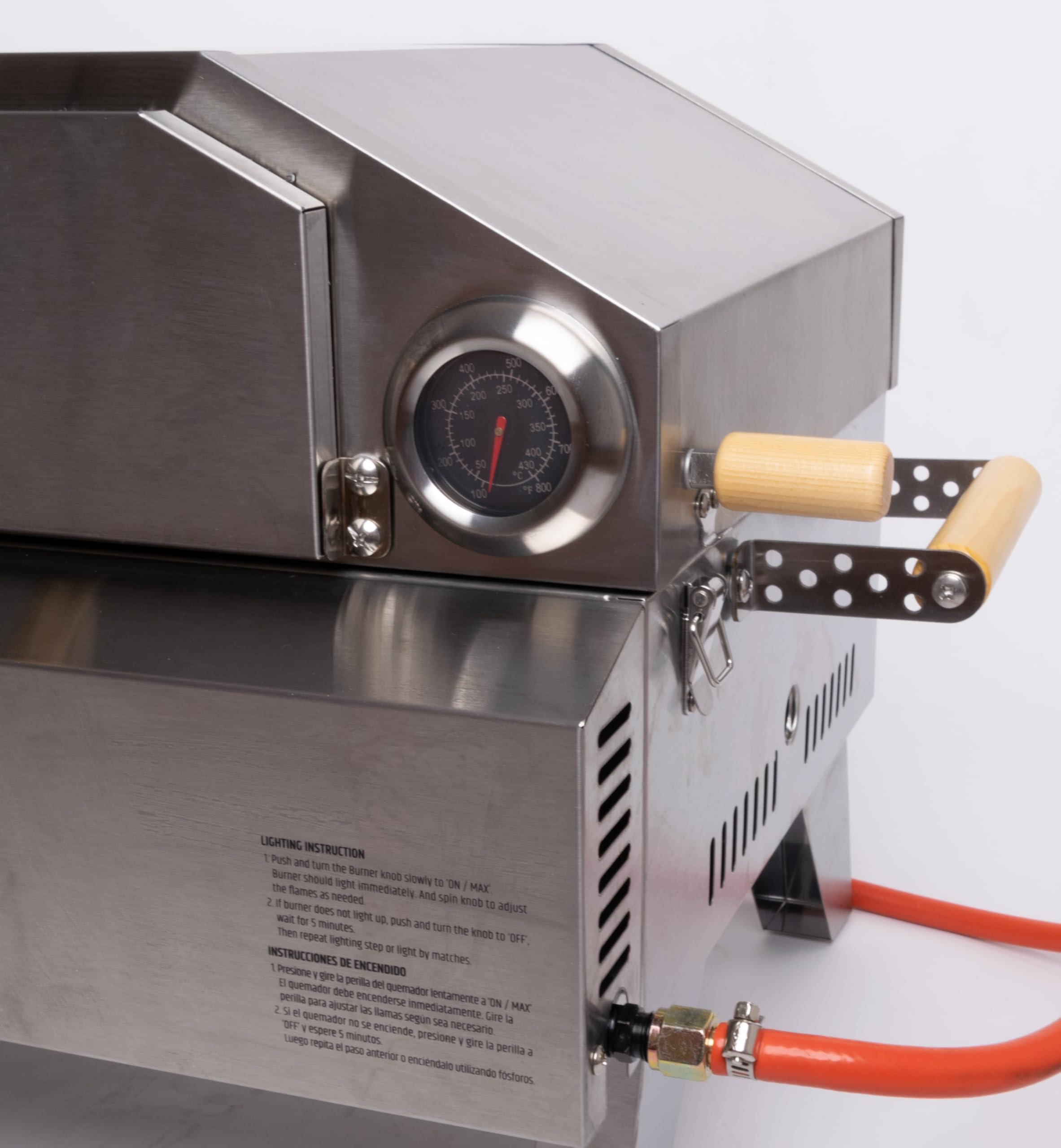 Forno Griglia per Barbecue a Gas 2 in 1, Forno per Pizza in Acciaio Inossidabile