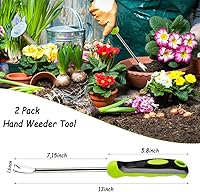 Vista 5 de Ysglory Herramienta extractor de malezas, herramienta de deshierbe de diente de león, herramientas de deshierbe de mano de jardinería con mango
