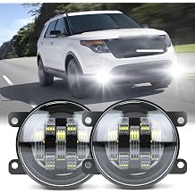 3.5 Inch Compatible with Ford Explorer 2011 2012-2015 Fog Light Assembly | CHUSYYRAY LED Bumper Front Fog Lamp Assembly, DOT Approved Fog Light Kit, 6000K White, Plug and Play, Pack of 2