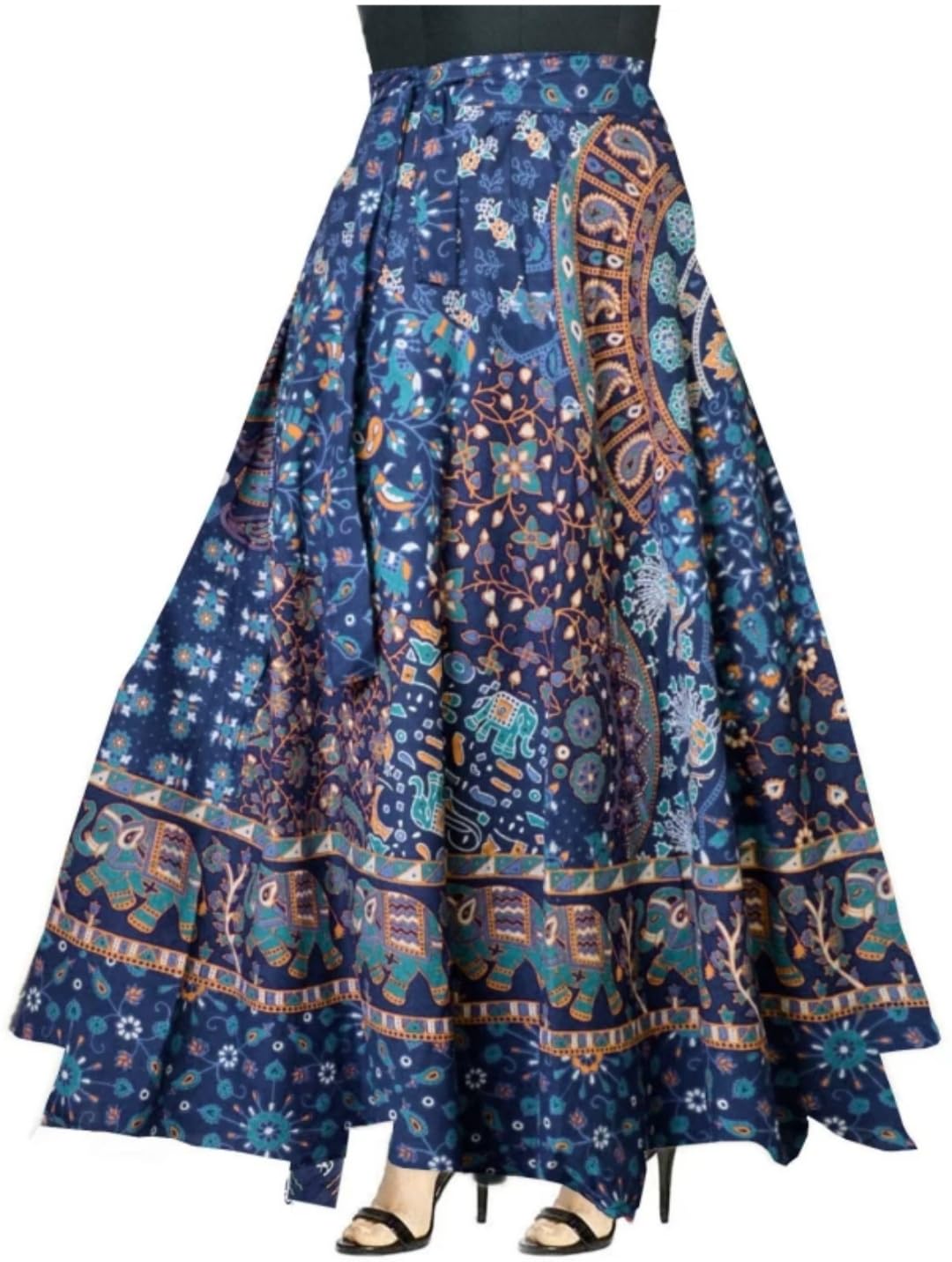 Jaipuri Print Cotton Wrapskirt