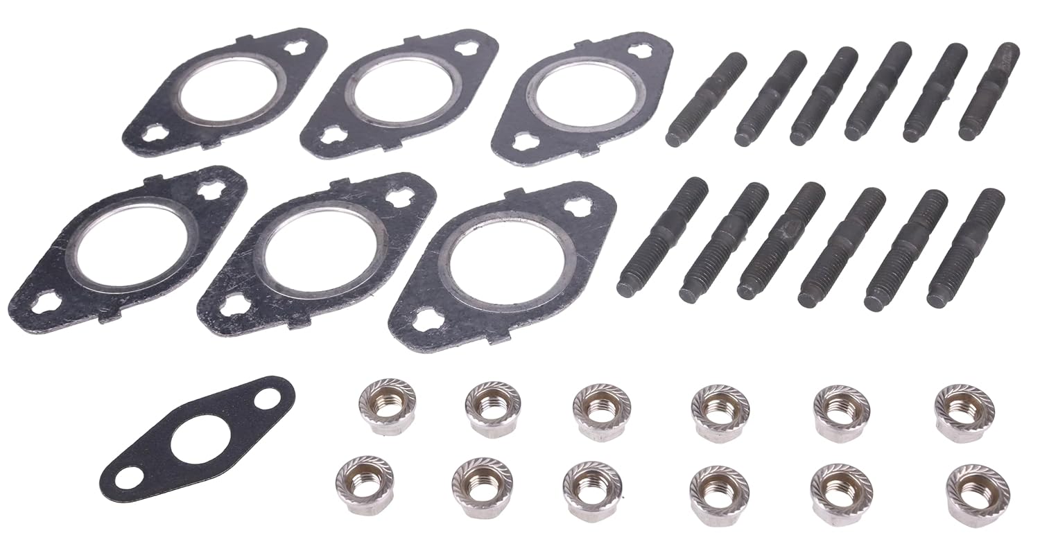 Gaskets, Stud & Nut Kit Compatible with Dodge Cummins 5.9L 6.7L Engine 24V 98.5-19