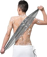 Exfoliating Washcloth Towel, Body Back Scrubber Towel for Shower, Loofah Sponge Wash Cloth Japanse for Men Women, Deep Cleanses Skin Ease and Generates Lots of Bubbles Size39.3 x 9.4 inches