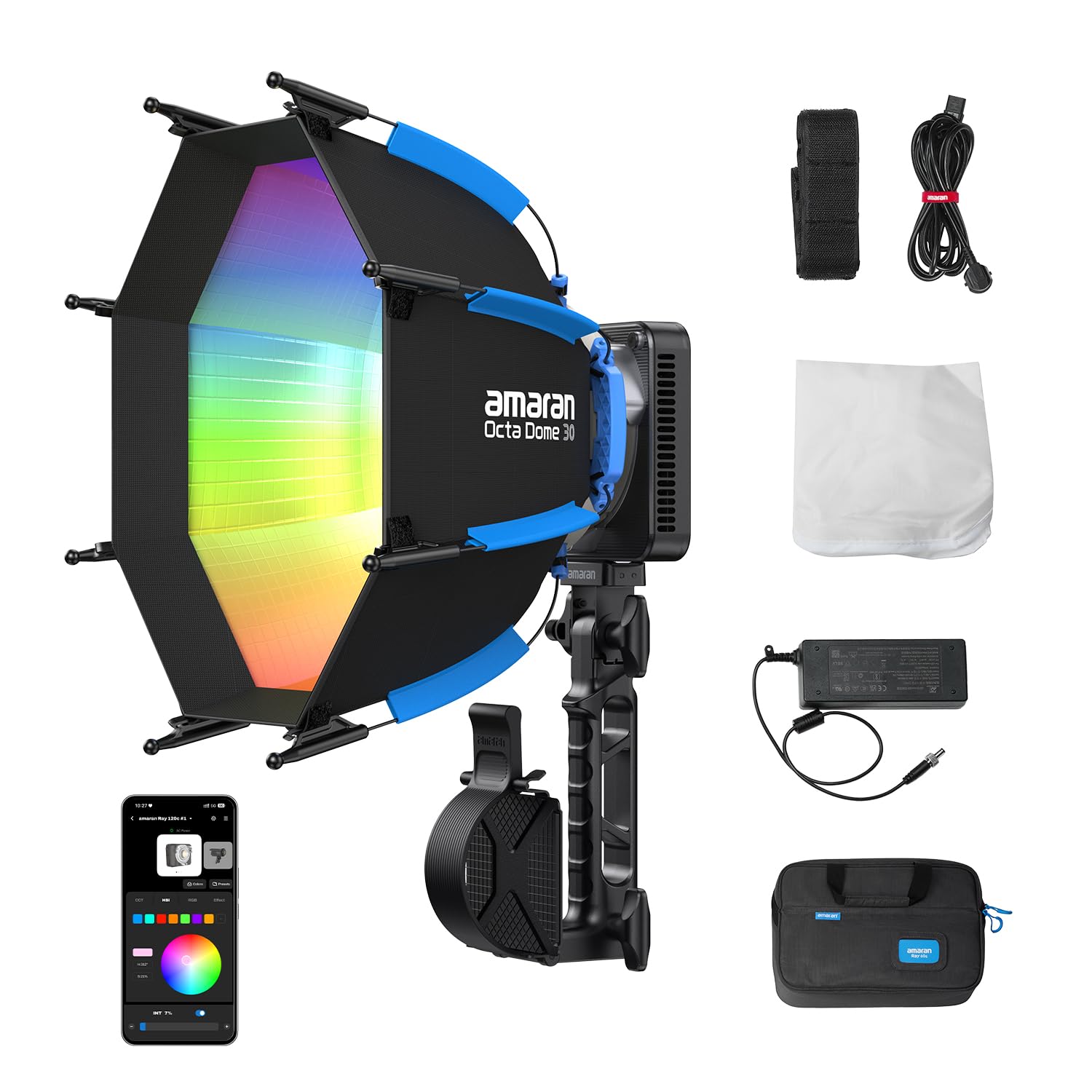 amaran Ray 120c ビデオライト新品保証あり Amazon | amaran Ray 120c 120W RGBLEDビデオライト Aceシリーズ 高