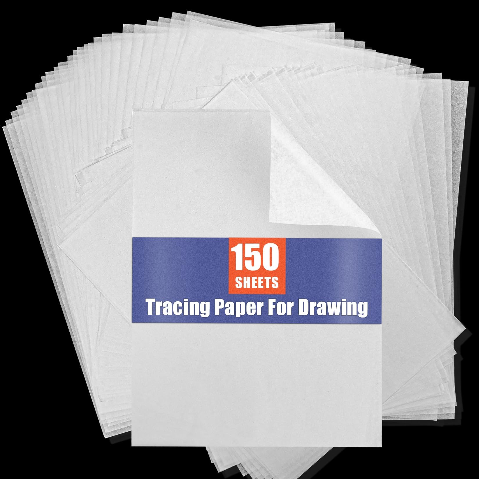 Transfer Paper Tracing Paper - PSLER Translucent on Artist Lettering Sketch Drawing for Pencil Ink Markers (Transparent)