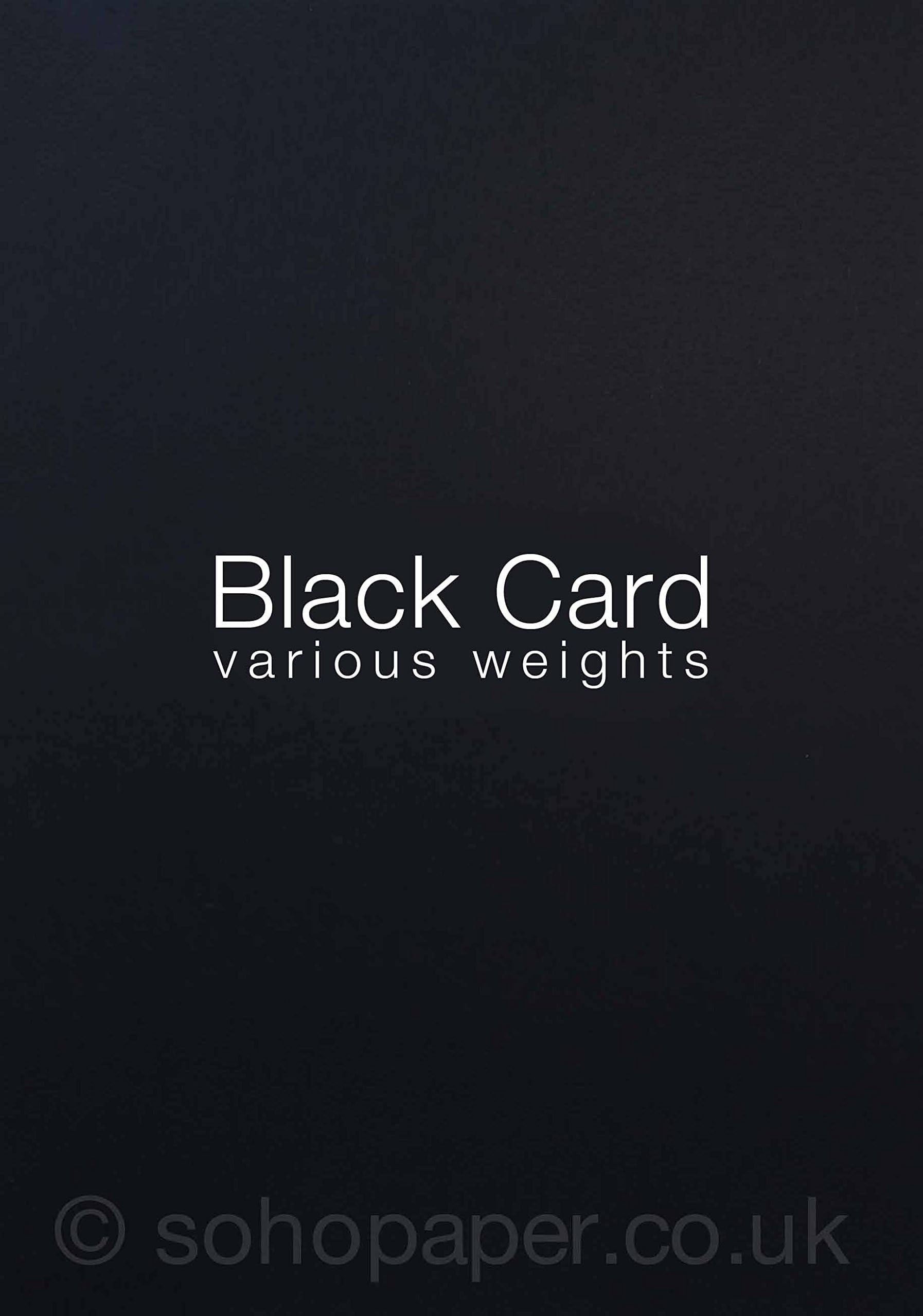 Black Card and Black Paper A4-25 Pack - 90g-120g-170g-200g-250g-320g - Soho Paper (320gsm)
