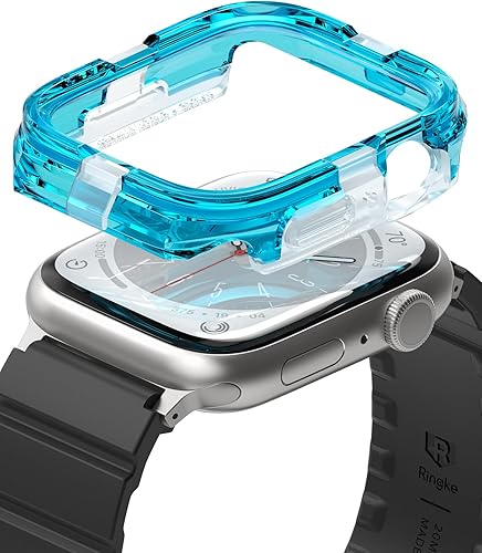 Ringke Fusion Bumper compatible con Apple Watch, Apple Watch Series 9, 8, 7 (1.772 pulgadas) y Apple Watch SE, 6, 5, 4 (1.732 pulgadas) de doble