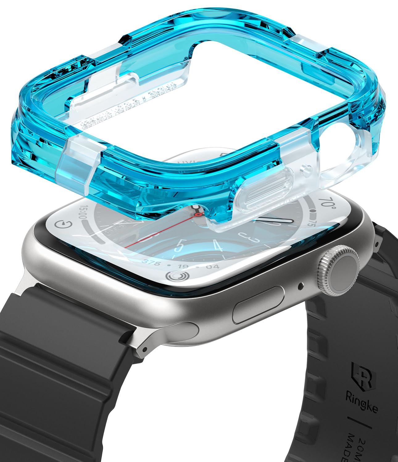 Bumper rigide de précision pour Apple Watch SE 44mm transparent - 7