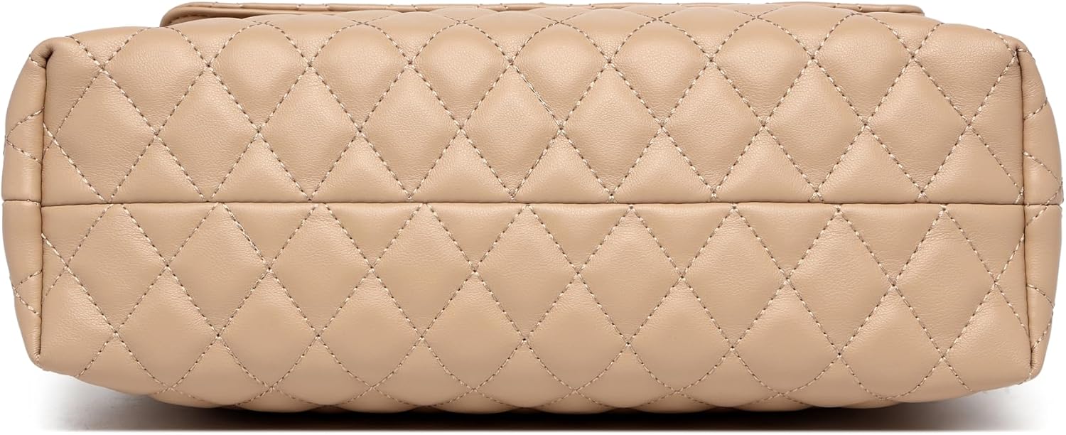 ER.Roulour Quilted Crossbody Bags for Women, Trendy Roomy Shoulder Handbags with Flap Gold Hardware Chain Purses Shoulder Bag - Image 4