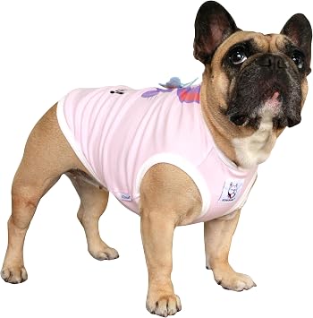 iChoue Pink Stripe Tank and Dog Easter Shirt - M
