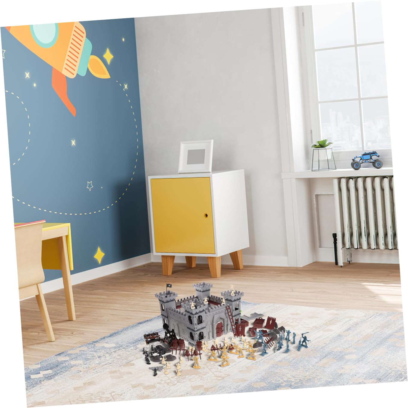 Set Costruibile Fortezza Pirata 310 Pezzi in Plastica | Figura Scheletro Accessori, Borsa Inclusa, Tema Piratesco, per Feste e Compleanni