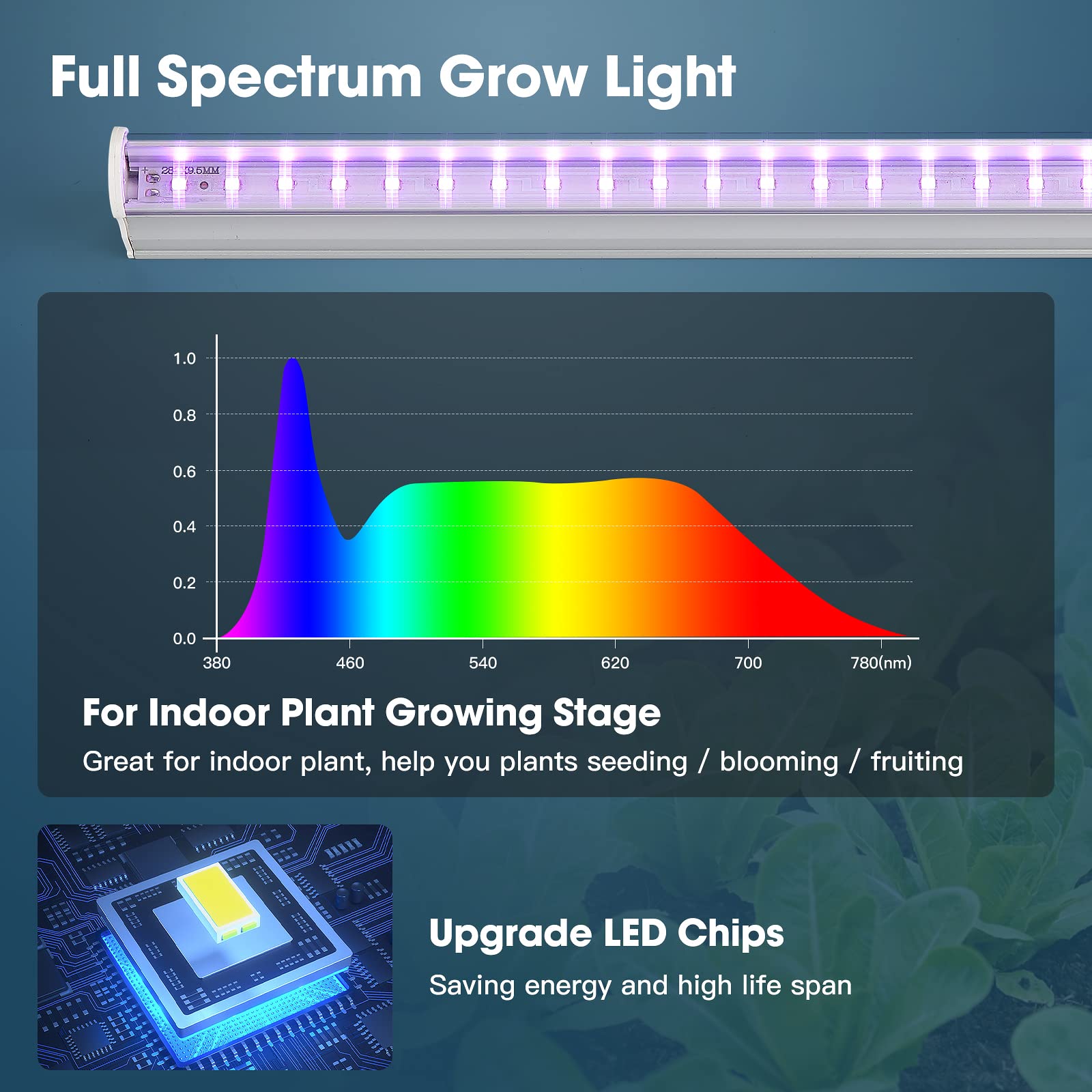 Snapklik.com : T5 Grow Light 2FT, Full Spectrum Grow Lights For Indoor ...