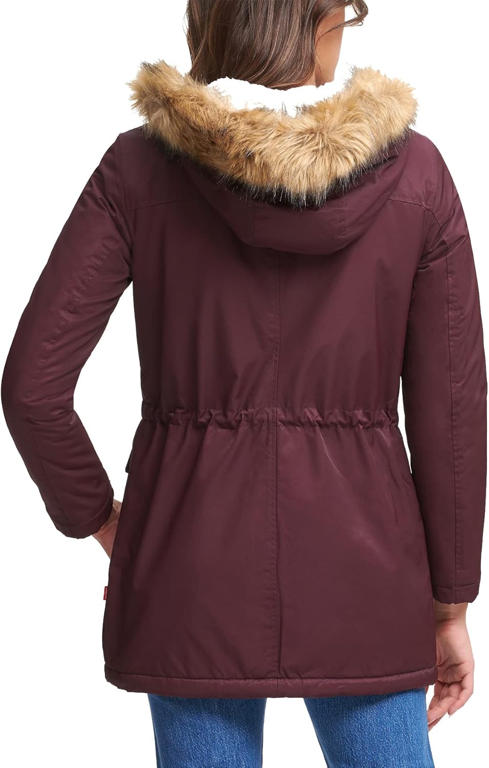 Levi's Women's Sherpa Lined Mid-length Performance Park Jacket With Faux Fur Collar - Image 2