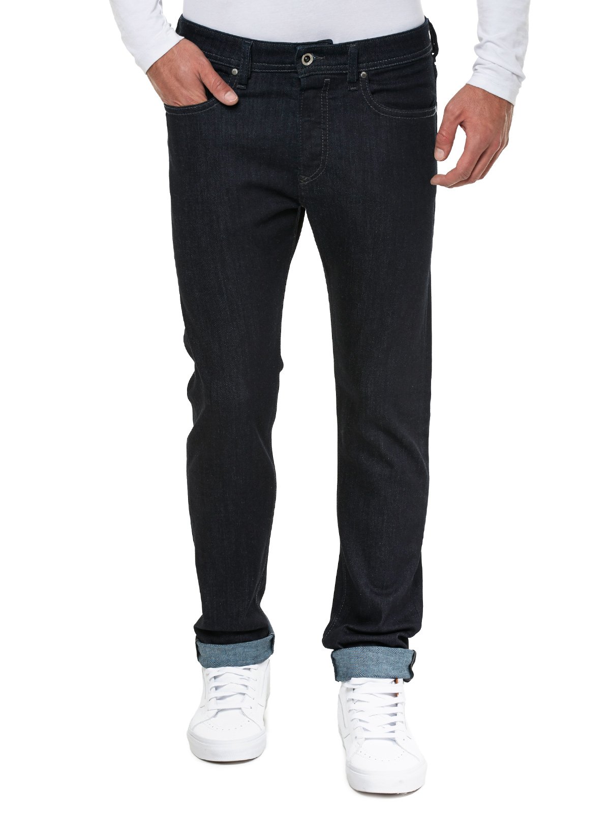 Diesel Men's Blue (Dark Blue) Buster L.34 Pantaloni Tapered|#575 Tapered Fit Jeans, W32/L34