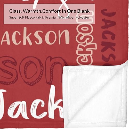 Miniatura 7 de Manta personalizada con nombre para adultos, manta de franela con nombre personalizado para niños y niños, Manta personalizada para regalo de