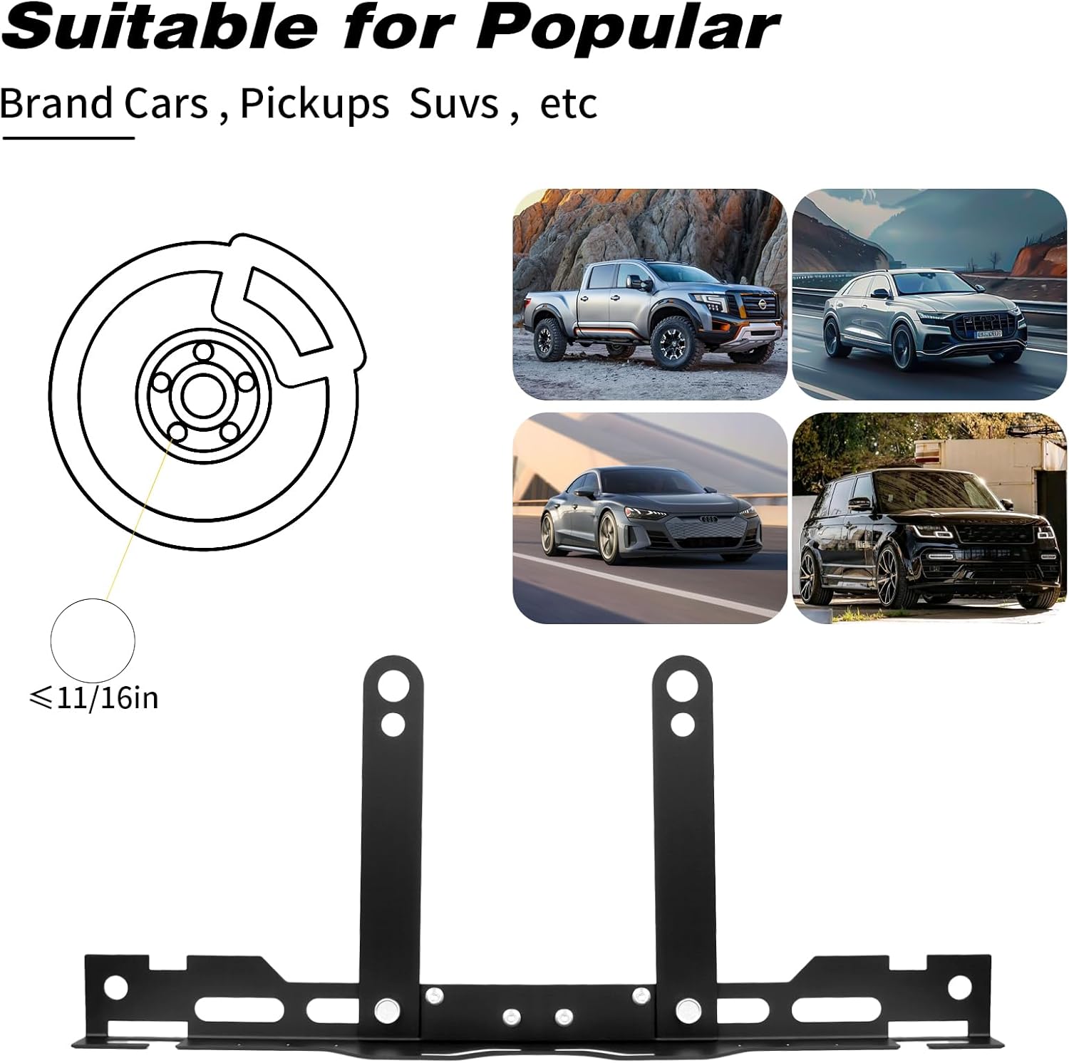 Wheel Alignment Tool Kit, Heavy Duty Toe Plates with Extension Arms,Front End Alignment Tool for Cars Fast Precise DIY Toe Alignment at Home, Fits Lower Calipers