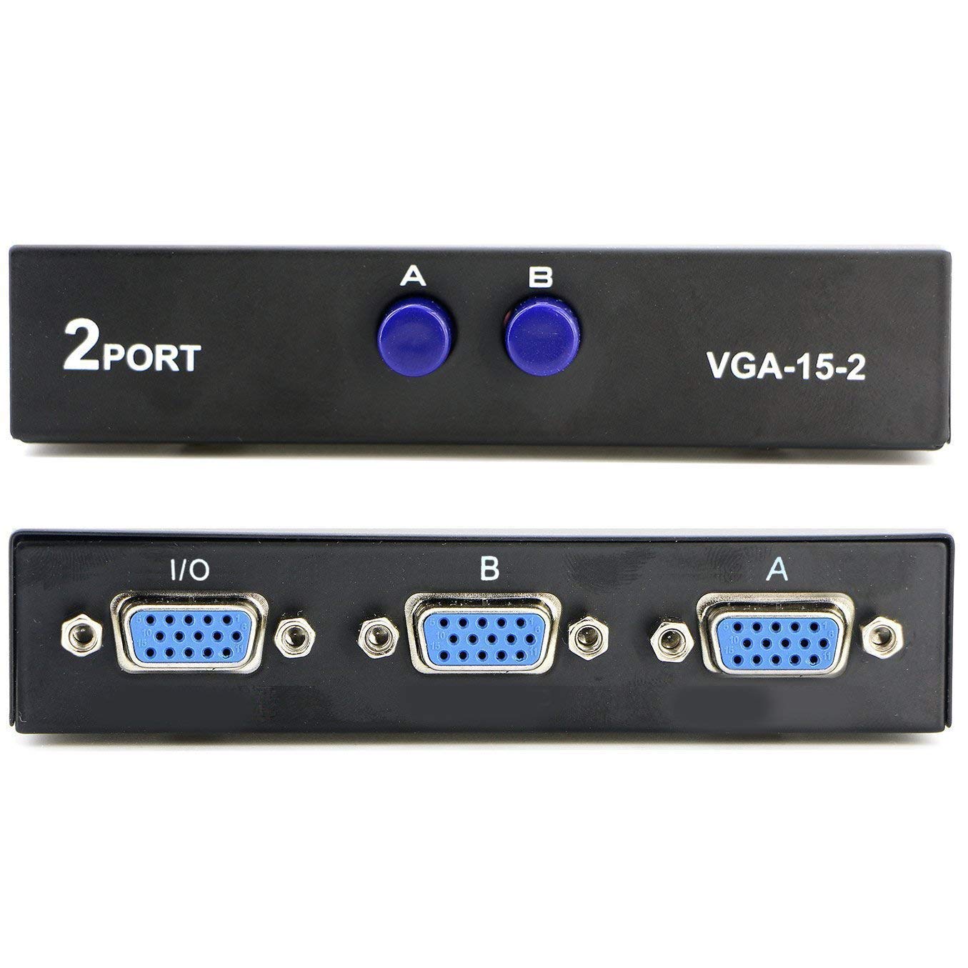 World Shopper VGA 2 in 1 Out 2 Port VGA Switch Press Button Two Way VGA Vedio Switch for PC TV Monitor - Black (B0987RSC4L) Amazon Price History, Amazon Price Tracker