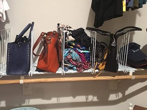 Miniatura 2 de Cq acrylic Juego de 8 separadores verticales de madera para armario, solo necesita deslizarse para ajustar la distancia adecuada, separadores de