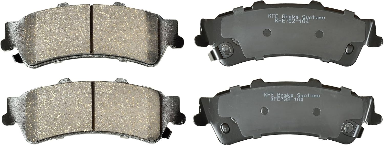 KFE KFE792-104 Ultra Quiet Advanced Premium Ceramic Brake Pad REAR Set Compatible With: Chevrolet Silverado 1500, Astro; GMC Sierra 1500, Safari