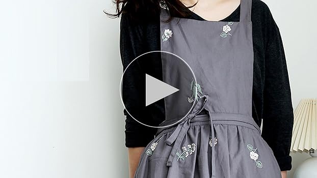 ✨未使用品サエラ・アキアカネ❀花柄レース付きエプロンドレス風❀❀ Amazon｜Ifukens エプロン レディース おしゃれ 北欧エプロン